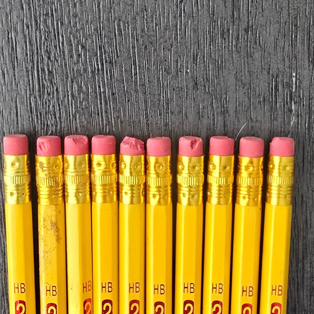 American Scholar No 2 HB Pencil 10 Pack Yellow Unsharpened Vintage School Office